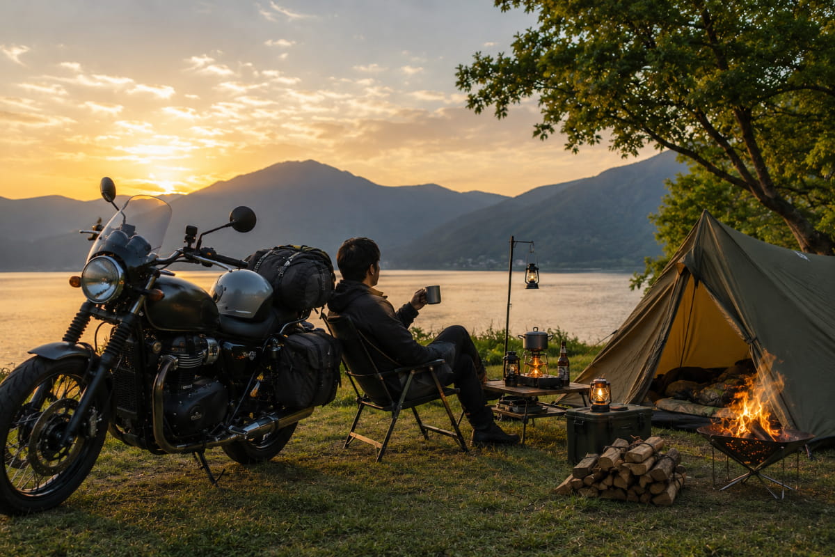 バイクでのキャンプにおすすめ！拠点としての+BASE